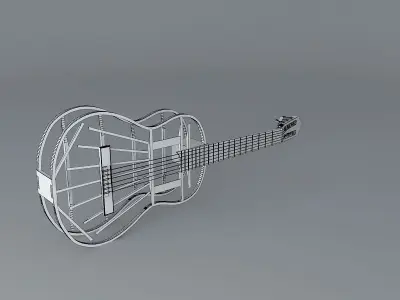 Nylon string guitar Free 3D model