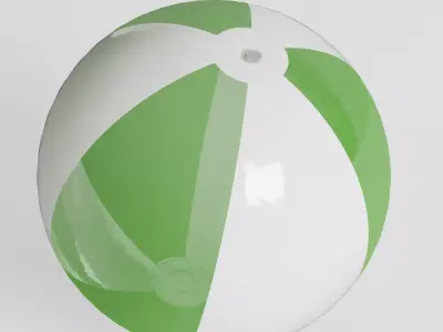 7 Beach Ball Collection Low-poly 3D model