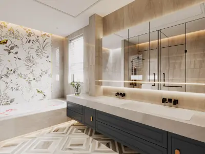 Modern Bathroom 3D Model 3D model