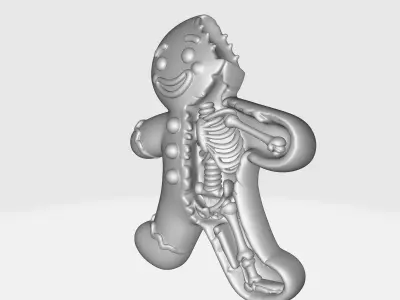 Gingerbread Man Anatomy Creepy and Perfect for Holiday Decor 3D print model
