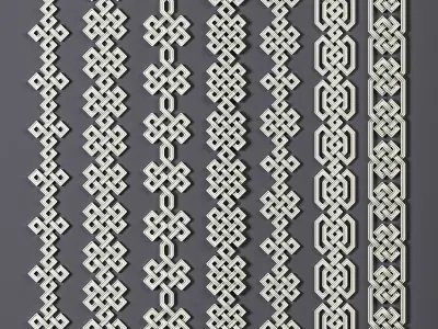 46 Celtic Trim Patterns 3D model