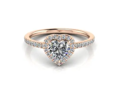 Heart Engagment Jewelry Ring 3D print model
