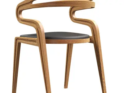 Kassite chair 3d model Low-poly 3D model