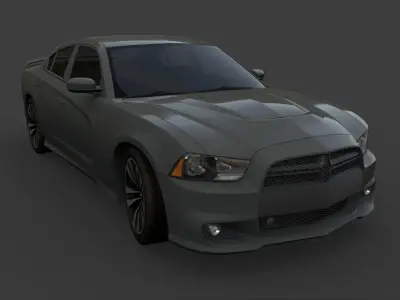 Dodge Charger Low-poly 3D model