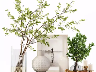 Decorative Set 210 Low-poly 3D model