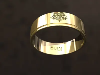Wedding ring 3D model buy
