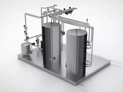 Industrial Boiler Room 3D model