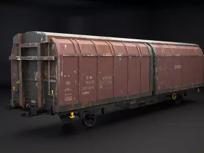 Used Hbblins Cargo Railcar Low-poly 3D model