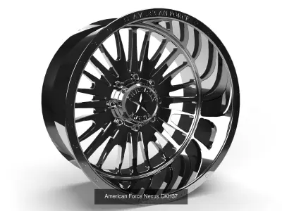Jumbo American Force Wheels Pack 3D Model Collection