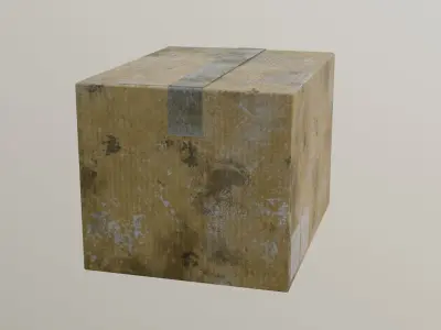 Free Worn Box  Free low-poly 3D model