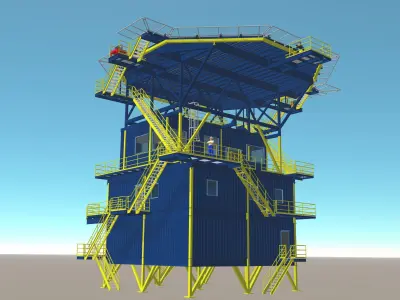 Control building Free 3D model