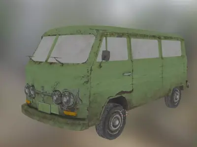 Old Bus Low-poly 3D model by ndt5292
