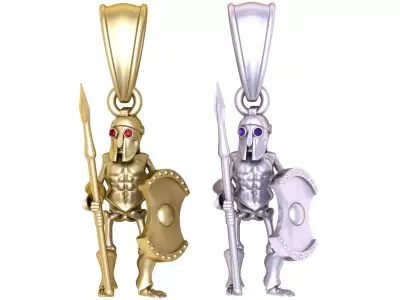 Spartan Warrior Pendant 3D print model