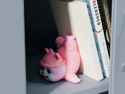 Original cute wombat book stand 3D print model