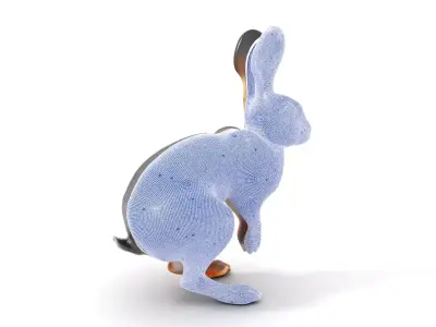 Realistic Rabbit Fur model pack Low-poly 3D model