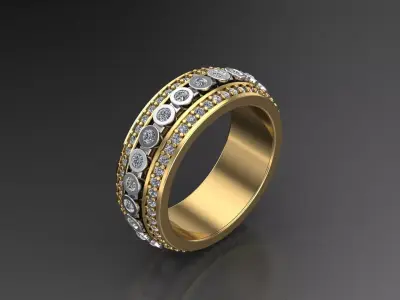 Luxury Wedding Ring 3D Print Model 3D print model