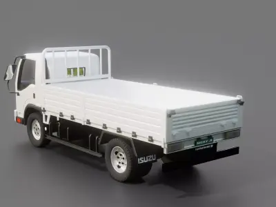 Isuzu NPR Flatbed Truck 3D model