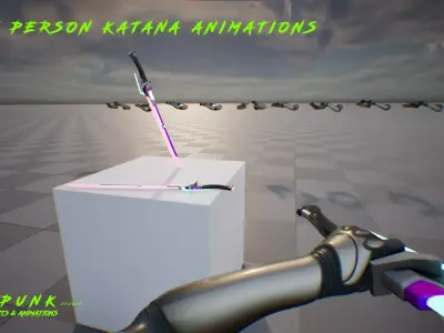 First Person Sci-Fi Katana Animations 3D model