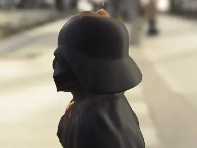 Dark Lord Candle Bust Low-poly 3D model