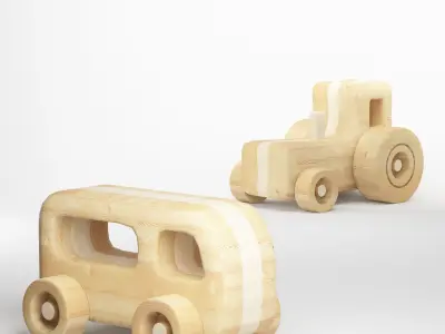 Fred and Rick Wooden Toys 3D model