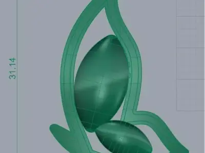 Half-set Jewelry model Texture