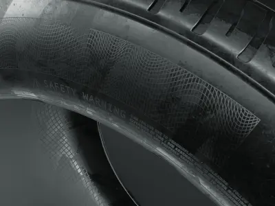 continental retro car tire 8k textures 3D model