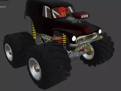 monster truck 3D model 5