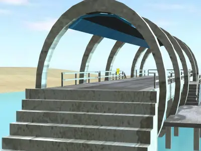 Port  boat accommodation 3D model