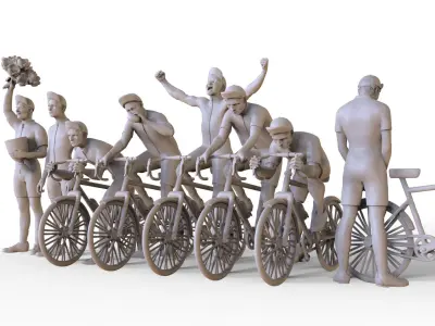 cyclists 3D print model
