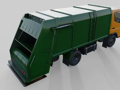 Mitsbishi Fuso Garbage truck 3D model
