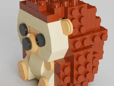 Lego Hedgehog toy by Legotruman 3D model