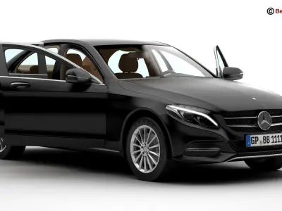 Mercedes C Class 2015 2 Versions 3D model