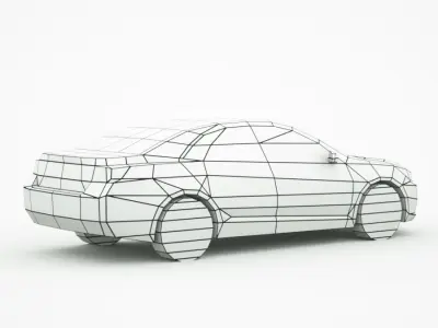 Generic Sedan v18 Low-poly 3D model purchase
