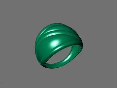 Women Ring Plain Ring Ready STL 3DM Models Womens Rings 3D print model 6