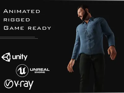 Male Character - James Low-poly 3D model