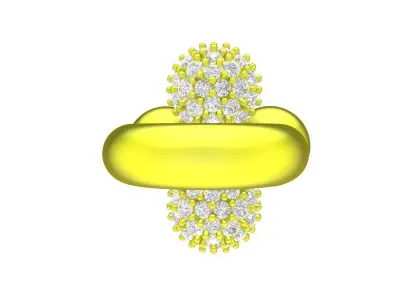 6924 luxury diamond women pendant 3D print model