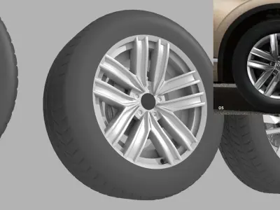 AS rims collection - VW 2018 Low-poly 3D model