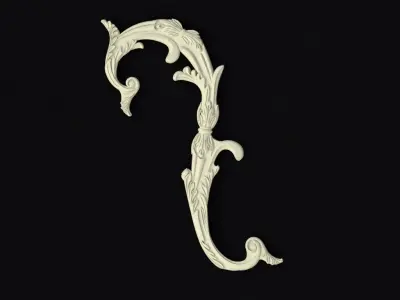 Central decor ornament for furniture 3D model 30