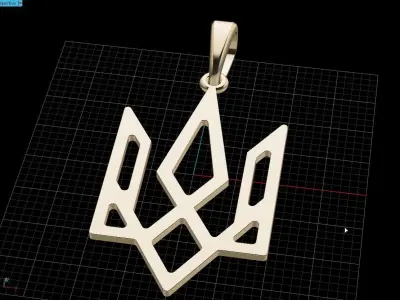Ukrainian Trident 3D print model