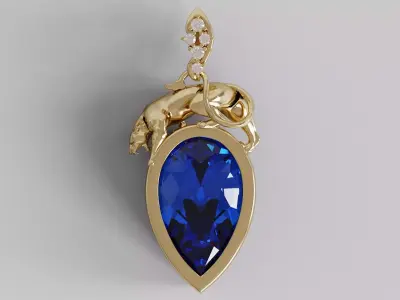 Panther pendnat  01 3D print model