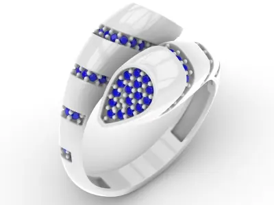 Jewelry Diamond Ring Model RG93 Free 3D print model