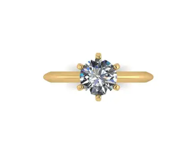 Diamond Women Engagement Ring R8 3D print model