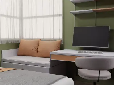 Bedroom interior 3D model 3