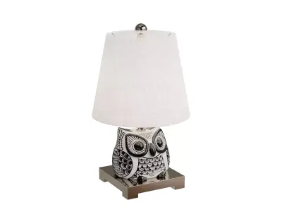 Owl Ceramic Mini Led Table Lamp 3D model