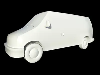 Panel Van Low-poly 3D model