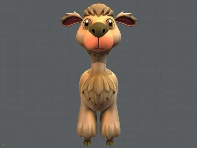 Alpaca V01 Low-poly 3D model