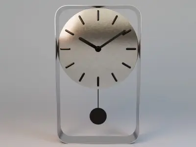 Wall Clock Low-poly 3D model