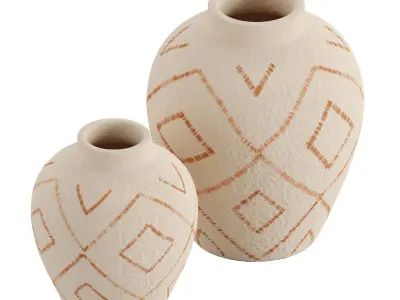 Diamond Urb Vase Set 3D model