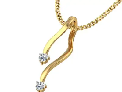 Solitaire Women Pendant 3dm STL OBJ FBX Renders Details 3D print model 77
