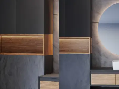 Bathroom furniture luxury DrCG Model No 35 3D model